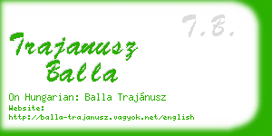 trajanusz balla business card